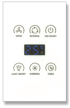 DC WALL CONTROLLER TO SUIT DC CEILING FANS